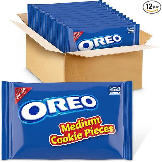 OREO Chocolate Sandwich Cookies Medium Cookie Pieces, 12 - 16 oz Bags