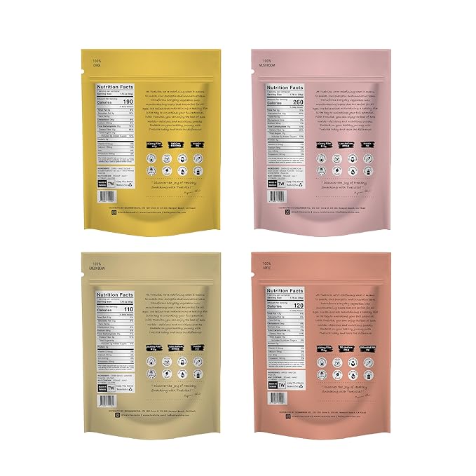 TWEL VITA Natural Mixed Veggie & Fruit Crisps, 4-Pack (1.76 oz Each) | Okra, Shiitake Mushroom, Green Bean & Fuji Apple | Vegan, Clean Label, Non-GMO, Gluten-Free, Paleo & Keto Friendly Snack Variety Pack