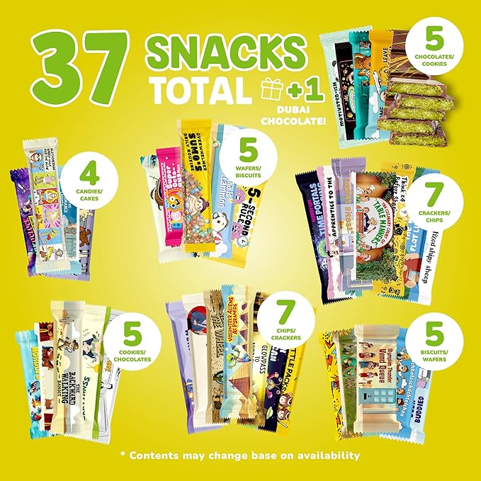 International Snack Box, Unique Experience with Universal Exotic Candies and Treats from around the World, Gift-Ready Foreign Foods in Packages Inspired by European, Japanese and Korean Cultures