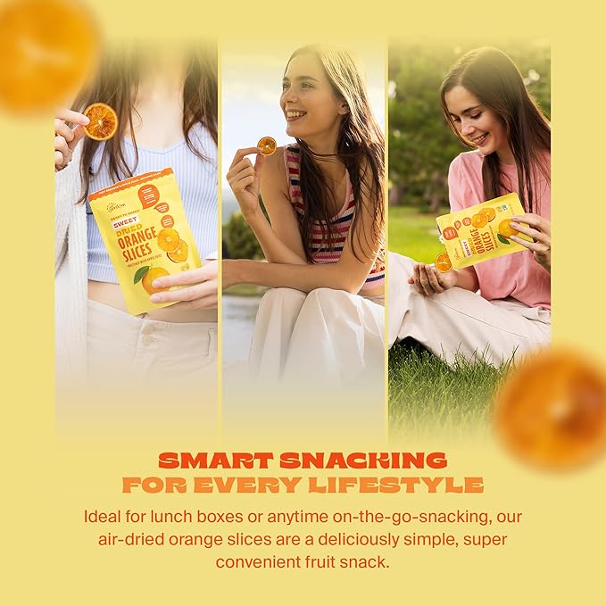 Whitney Jordan Naturals Air-Dried Orange Slices 2 Oz, Pack of 10 - Dried Fruit Snack Made from Real Oranges - Gluten-Free, Vegan, Chewy Real Fruit for Healthy Snacking On-the-Go