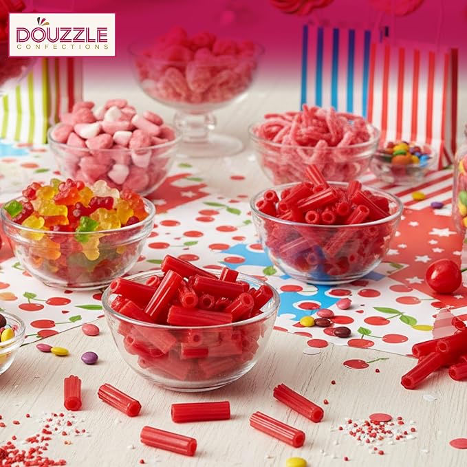 DOUzzle Valentines Day Sweet Treats, Cherry Flavored Licorice Bites (10 OZ - Pack of 1) Goodie Bag Stuffer, Pinata Filler - Kosher Parve