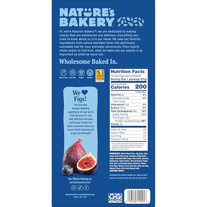Nature's Bakery Oatmeal Crumble Snack Bars