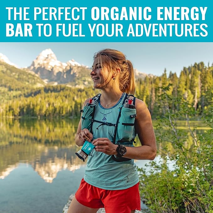 Kate’s Real Food Organic Granola Bars - Peanut Butter Hemp & Flax (2.2 oz, Pack of 12) - Organic Energy Bars Made with Gluten Free Oats - Non GMO, Soy Free, Whole Grains, and All Natural - Healthy Snacks