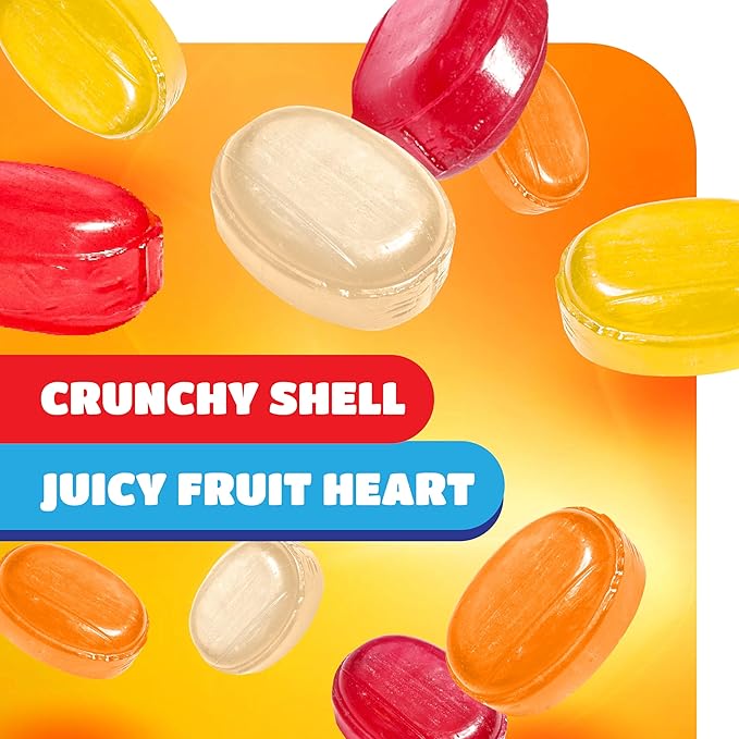 Arcor Fruit Filled Hard Candy - 1 Pound Bag - Bon Bons Candy with Pineapple, Strawberry, Orange, Cherry, and Lemon Flavors - Individually Wrapped Assorted Fruit Candy
