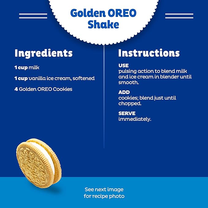 OREO Golden Sandwich Cookies, Family Size, 12 - 19.1 oz Packs