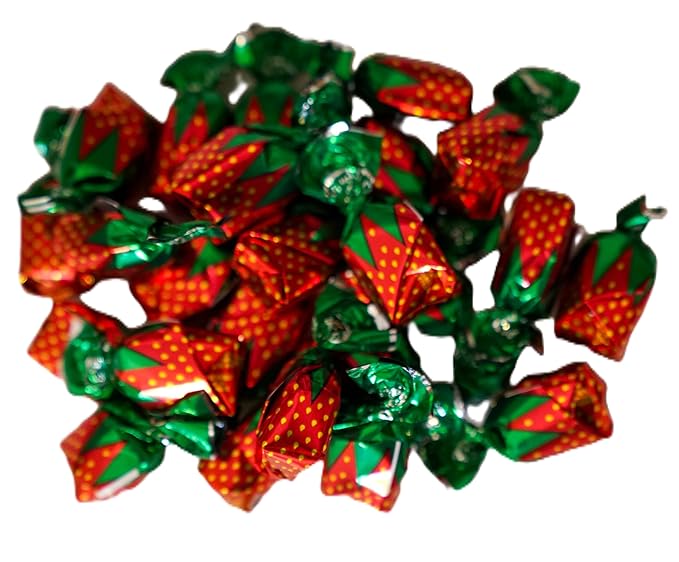 Strawberry Bon Bons - 2 lbs of Delicious Chewy Filled Sweet Individually Wrapped Hard Sucking Candy