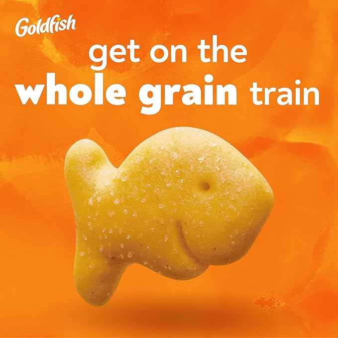 Goldfish Baked with Whole Grain Cheddar Cheese Crackers, 6.6 Oz Bag (Pack of 3)