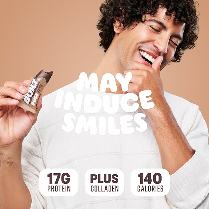 Built Bar Puff Protein Bars, Chocolate Milkshake, Collagen, On-the-go Snacks, Gluten Free, 12 Pack