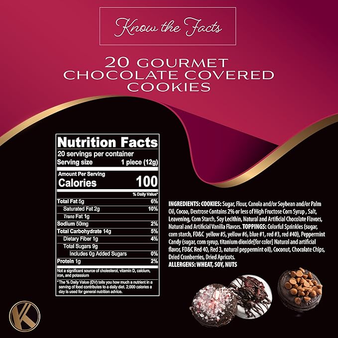 KREMERY Creamy Chocolate Cravings - Valentines Day Chocolate Covered Sandwich Cookies & Cream Gift Basket, in Elegant Gift Box (20 Cookies, Assorted Sweet Toppings) Sweet Treats, Kosher