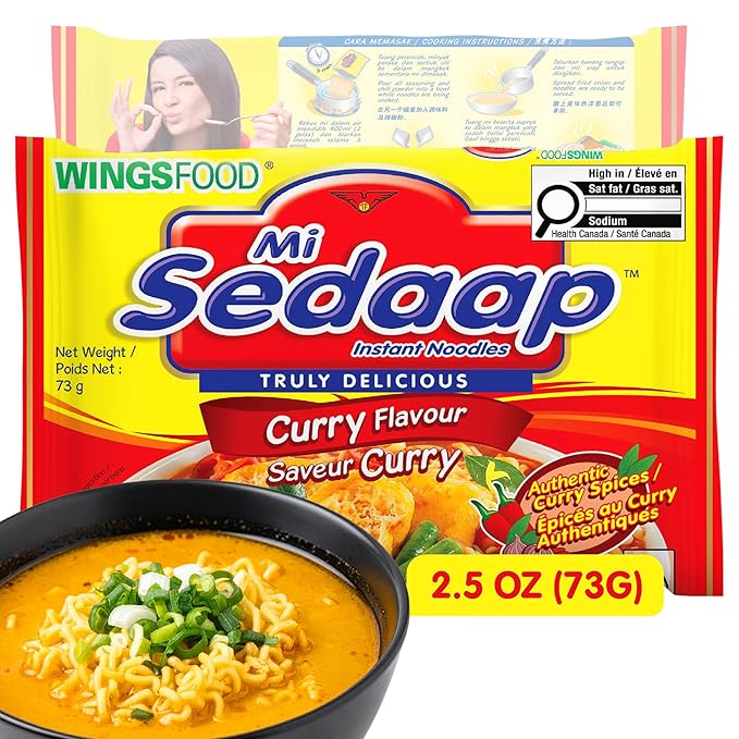 Curry Flavor Instant Noodles (Pack of 5) — Mi Sedaap Instant Ramen