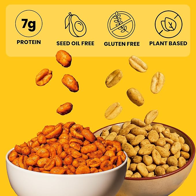 Confusion Snacks Indian Flavored Roasted Peanuts Variety Pack – Spicy Chili, Truffle and Salted Flavors, Gluten Free, High Protein and Seed Oil Free Healthy Snack | 3-Pack