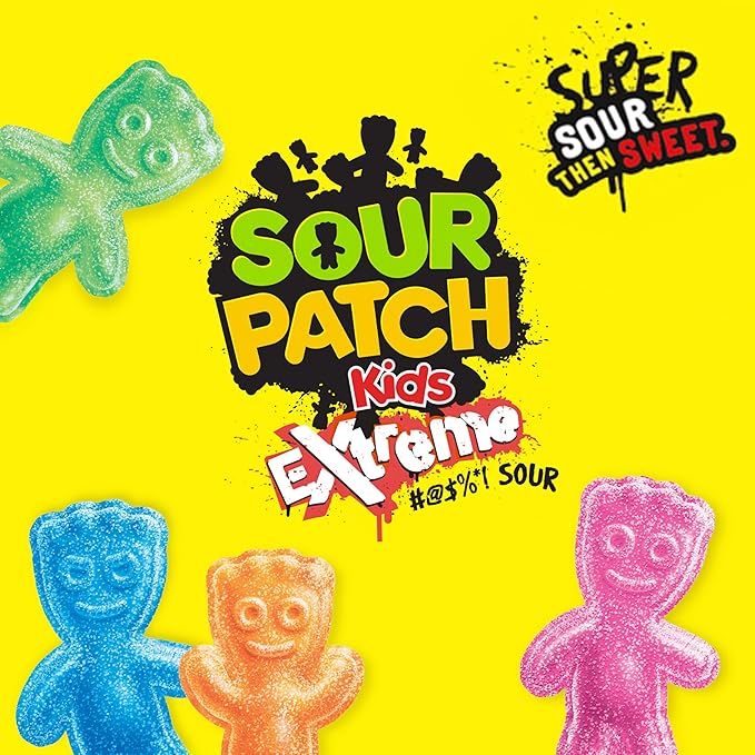 SOUR PATCH KIDS Extreme Sour Soft & Chewy Candy, Bulk Candy, 12 - 3.5 oz Boxes