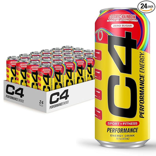 C4 Energy Drink, Strawberry Watermelon Ice, 16oz | Pack of 24 | Sugar Free | Pre Workout | No Artificial Colors