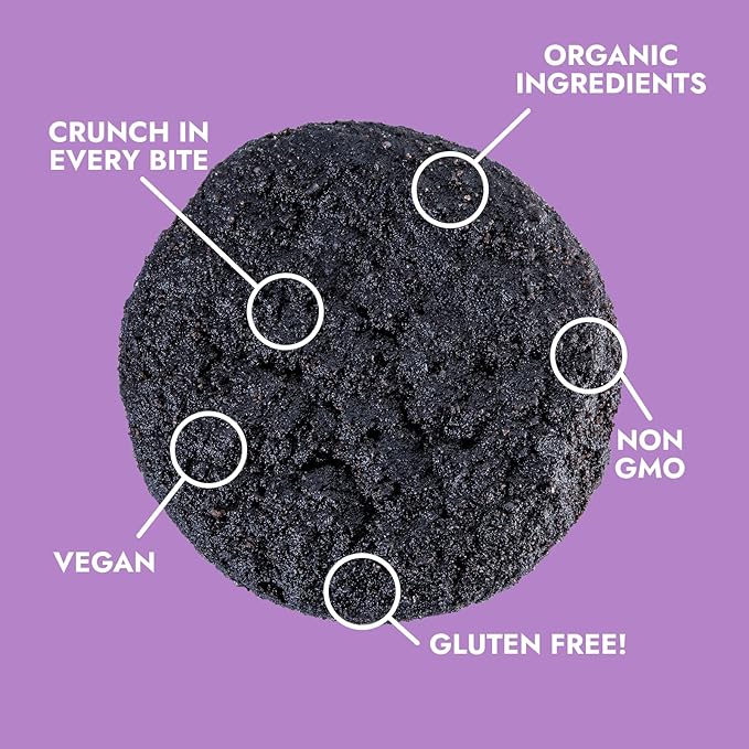 Bakeology Vegan Cookies- Chocolate Gluten Free Crunchy Mini Cookie Bites, Dairy Free, Non-GMO, 0g Trans Fat, Plant Based Dessert Sweets, Made with Coconut Oil & Pure Ingredients