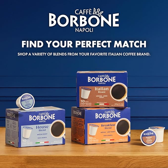 Caffè Borbone House Blend Coffee (72 Count) – Medium Roast, 100% Arabica, Roasted in Italy with Rich and Smooth Taste – Single Serve Coffee Pods Compatible with K-Cup Brewers