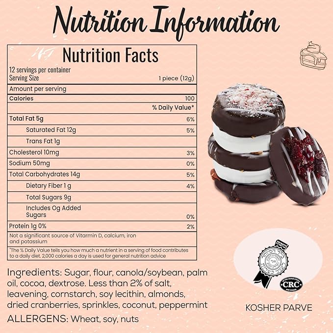Pastry Perks 12 Gourmet Chocolate-Covered Cookies, Valentine’s Day Gift Basket – Delicious Treats for Him, Her, and Grandma – Holiday Food Delivery Gift Ideas