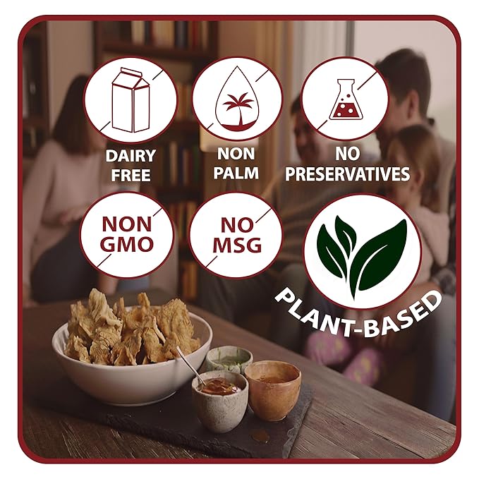 BITETUOSO Premium Tempura Oyster Mushroom Chips - Restaurant Quality Original - Plant-Based Vegan Snack 1.41oz (6-Pack)