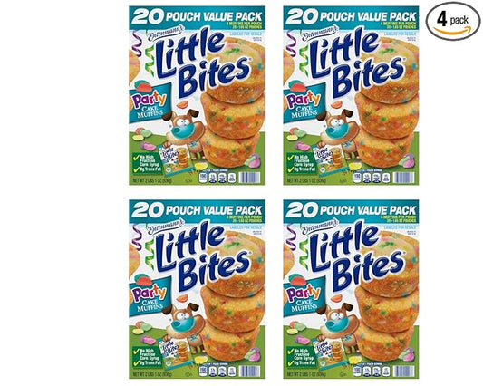 Entenmann's Little Bites Party Cake Mini Muffins 4 pack (80 pouches total)