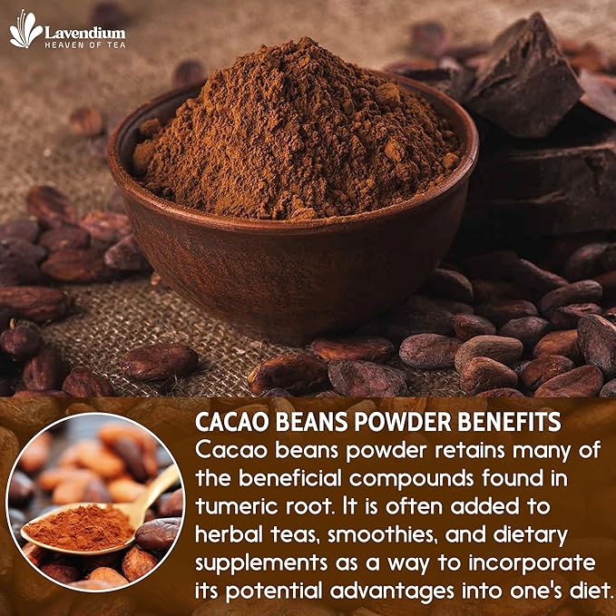 Lavendium 25oz (1.56 lbs) Cacao Powder, 100% Natural & Pure, Unsweetened, Rich Chocolate Flavor, Perfect for Baking & Smoothies No Additives, No Gluten, Vegan