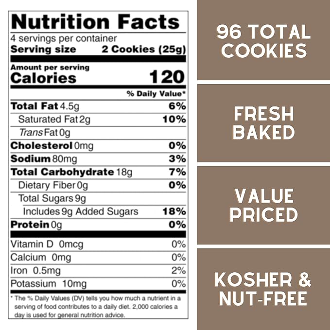 Carley's Sandwich Cookies, Duplex Chocolate & Vanilla Creme, Perfect Lunch Box or On-the-Go Snacks, Dessert Sweets, Snack Food Gifts, Kosher, Sweet Treats, Nut-Free, 3.5 Oz Snack Packs, Pack of 12