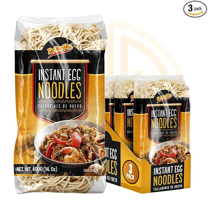 De Mi Pais Egg Noodles – Instant Egg Noodles for Soup, Stir-Fry, Pasta or Ramen Recipes; Traditional Noodles Eggs Crafted in Cambodia Using Traditional Techniques for Rich Flavor – 14 oz | 3-Pack