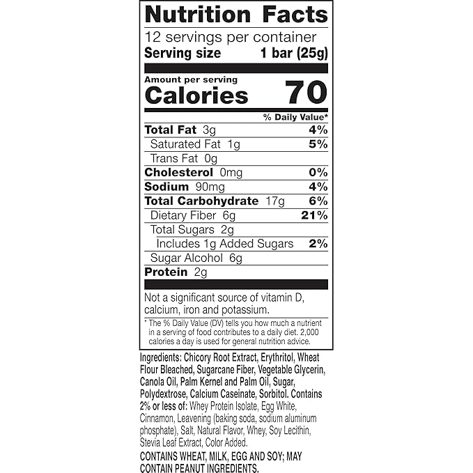 Fiber One 70 Calorie Soft-Baked Bars, Cinnamon Coffee Cake, Value Pack, 12 Bars, 10.6 oz (Pack of 4)