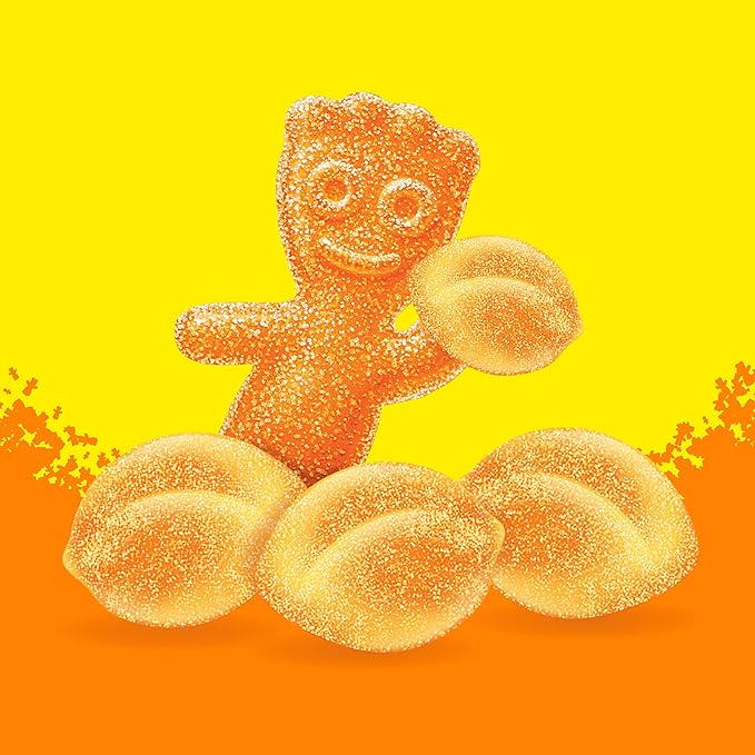 SOUR PATCH KIDS Peach Soft & Chewy Candy, Bulk Candy, 12 - 3.56 oz Bags