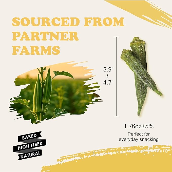 TWEL VITA Natural Okra Crisps, Pack of 4 (1.76 oz Each) | Vegan, Plant-Based, Clean Label, Non-GMO, Gluten-Free, Paleo, Keto, Low Carb Savory Snack | Crunchy Okra Chips Variety