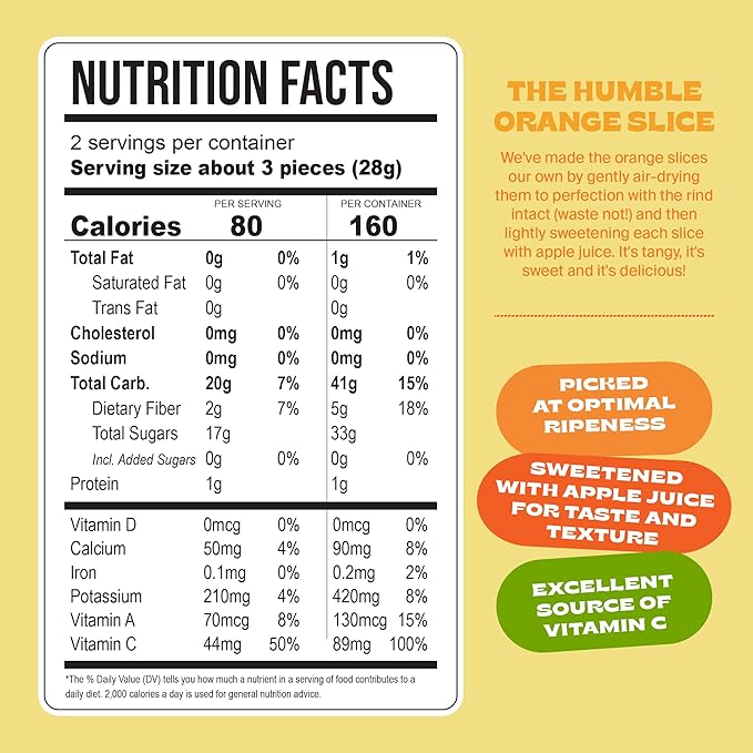 Whitney Jordan Naturals Air-Dried Orange Slices 2 Oz, Pack of 10 - Dried Fruit Snack Made from Real Oranges - Gluten-Free, Vegan, Chewy Real Fruit for Healthy Snacking On-the-Go