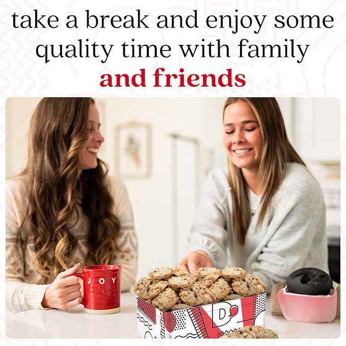 David's Cookies Cranberry Pistachio Biscuits Sweet Sampler Tin - Irresistible Crunch, Snacks And Bakery Treats - Ideal for Snacking And Gifting - Delicious Gourmet Food Gift For All Occasions 9.3oz