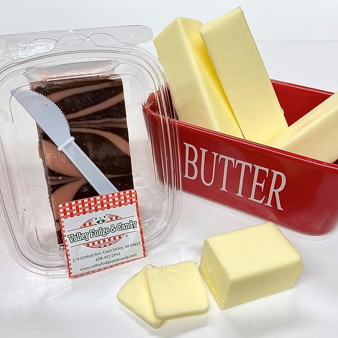 Valley Fudge, Amaretto Chocolate, Fresh Artisan Fudge, Real Butter, Gourmet Candy, Half Pound Package