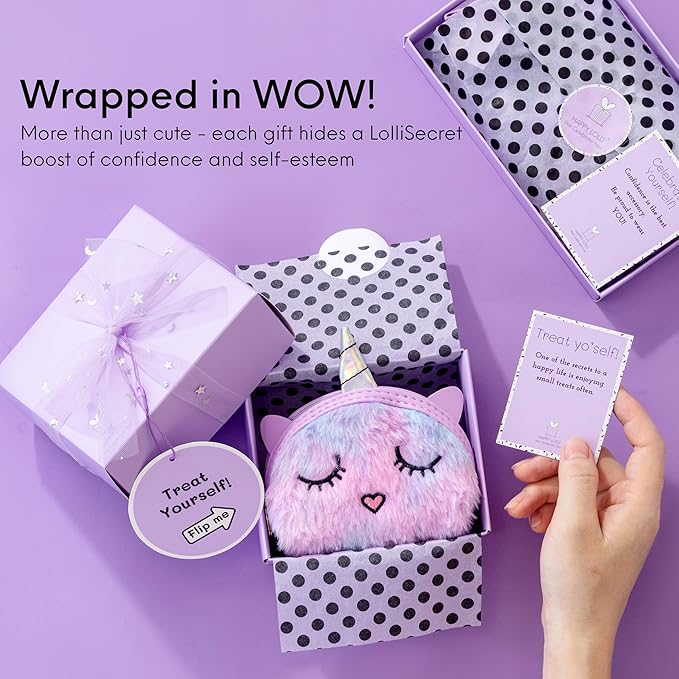 HAPPY LOLLI LolliBox Birthday Gift for Tween & Teen Girls Ages 8–15, Ready to Gift Surprise Box with Empowering Challenges