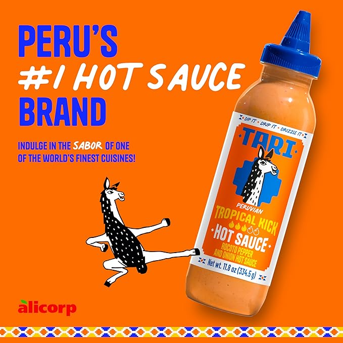 Tari Hot Sauce - Tropical Kick - Sweet & Chunky Kick - Game Day Favorite - 11.8oz