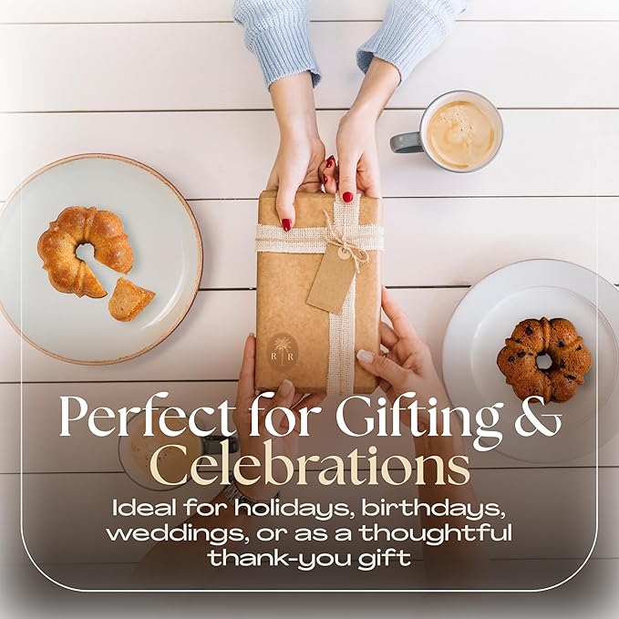 Great Spirits Baking Rum Runner Variety Pack, 4 Mini Bundt Cakes (4oz), Coconut, Vanilla, Cinnamon Pecan, Cappuccino Chip, Non-Alcoholic Gourmet Desserts, Less than 0.5% Alcohol, Artisan Crafted, Ideal for Special Occasions, Caribbean Inspired Flavors