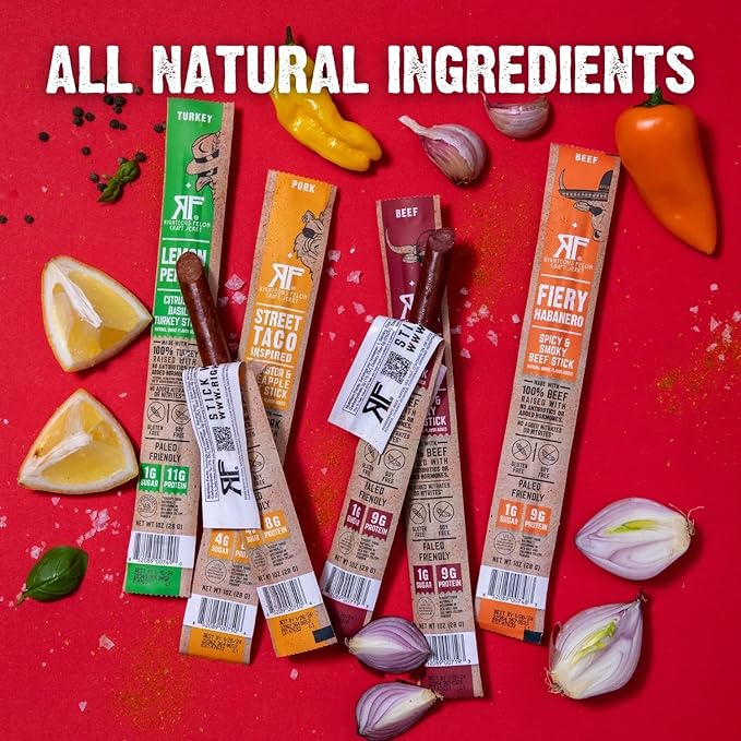 Righteous Felon Beef Jerky & Meat Sticks Variety Pack | Gluten Free Snack Packs for Adults | High Protein, Keto, Low Sugar | Made with Premium Meats | Valentines Day Gifts for Men | 11 Pack Sampler