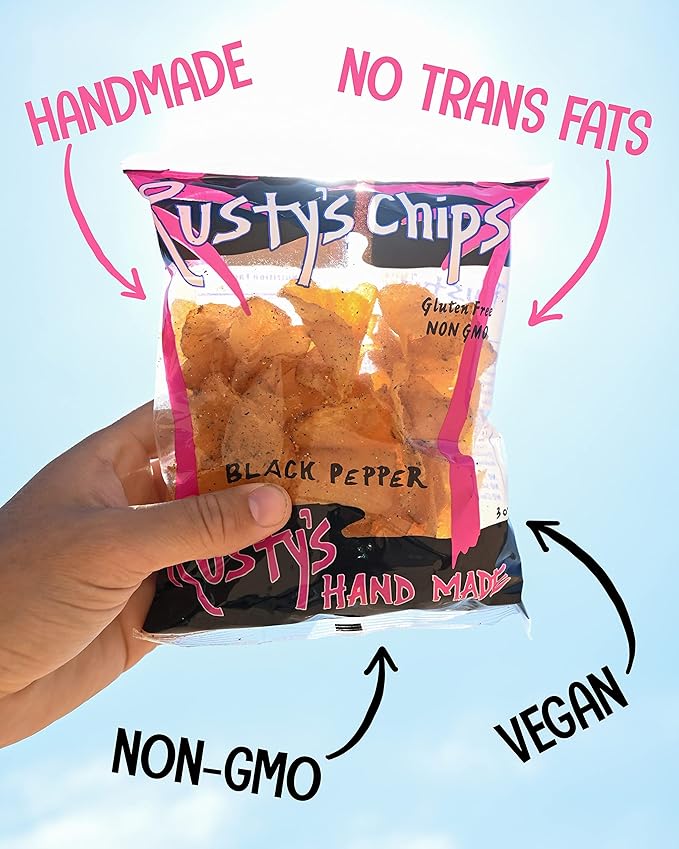 Rusty’s Chips - Crunchy & Healthy Chips for a Quick Bite - Gluten Free Chips, No Preservatives, Non-GMO, Vegan-Friendly Snack Pack