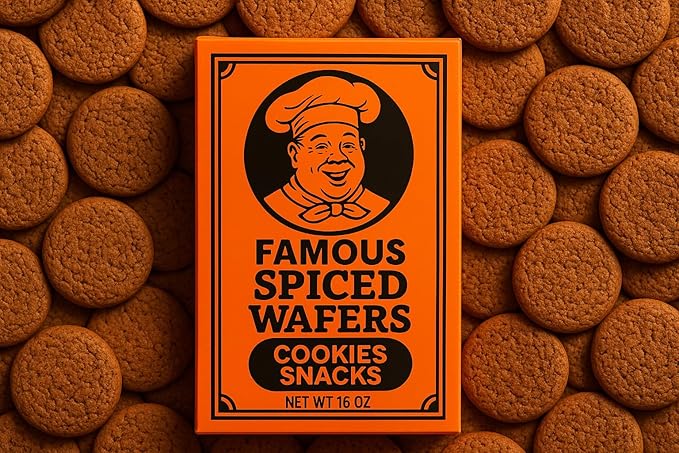 Famous Spiced Wafers, Halloween and Christmas Cookies, 16 Oz Box, (1 Pack)