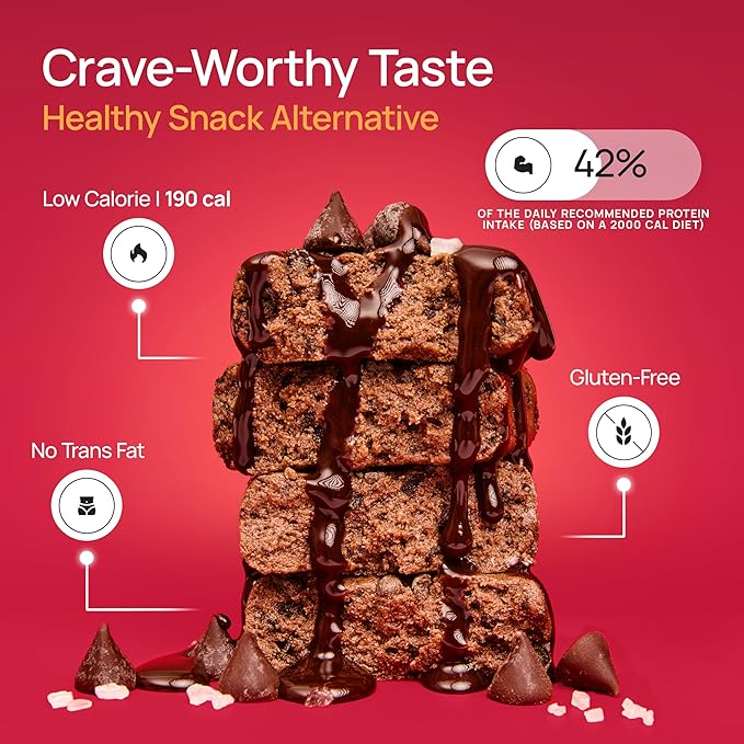 ProGo Protein Bars, Energy Bars - 21g Clean Protein, Made with 95% Pure Isolate, Tallow, Collagen, Real Ingredients - Low Calorie, No Artificial Sweeteners (20-Count, Fudge Brownie)