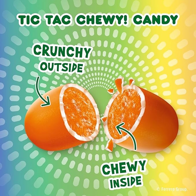 TIC TAC CHEWY! Sour Adventure, Sour Candy, Fruity Chewy Candy, 7 oz (Packaging May Vary)
