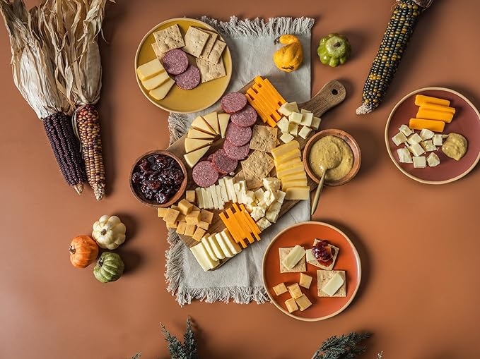 Chees Bros Deluxe "Thankful for Cheese" Gift Box | Fresh from Wisconsin | Featuring Dill Havarti, Sharp Cheddar, Smoked Gouda, Fontina Cheese, Jam, Mustard, Crackers | Thanksgiving Host Gifting Idea