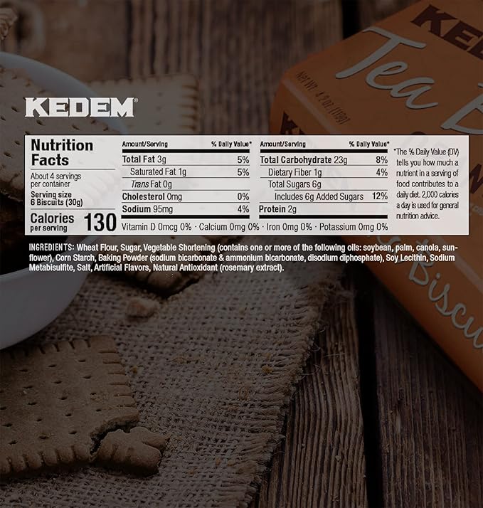 Kedem, Orange Tea Biscuits, 4.2oz Bag (3 Pack) | Thin & Crisp Tea Biscuits, Great Dunking Cookie