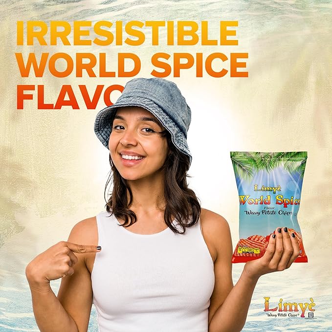 Limyè Potato Chips, World Spice Flavor, Kosher Certified, Allergen Free, Non-GMO, Gluten-free, Vegan potato chips, 3 Oz (8 Pack)