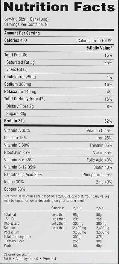MET-Rx Big 100 Colossal Protein Bars, Crispy Apple Pie Meal Replacement Bars, 9 Count (Pack of 2)