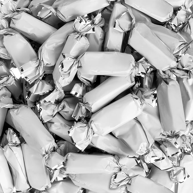 Candy Envy - Individually Wrapped Caramels - White Wrapper - 12 Bags (Casepack) Bulk White Candy