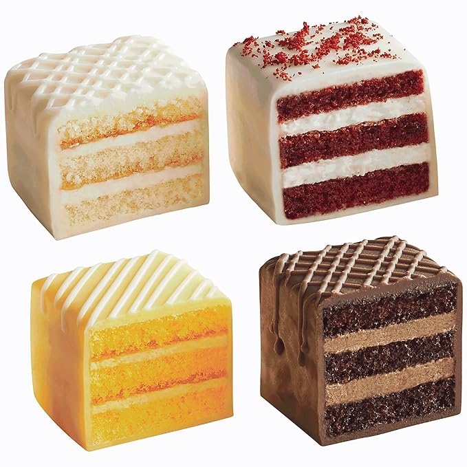 The Swiss Colony 12-pc. Celebration Cake Sampler - 9 1/4 oz. of Gourmet Petits Fours Cakes, Red Velvet and Assorted Layer Cakes, Perfect Dessert for Special Celebrations