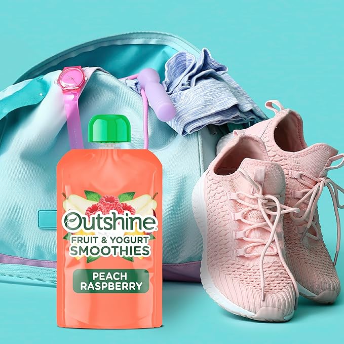 Outshine Smoothie Raspberry Peach Flavor Pouches, 6(4x3.5oz)US