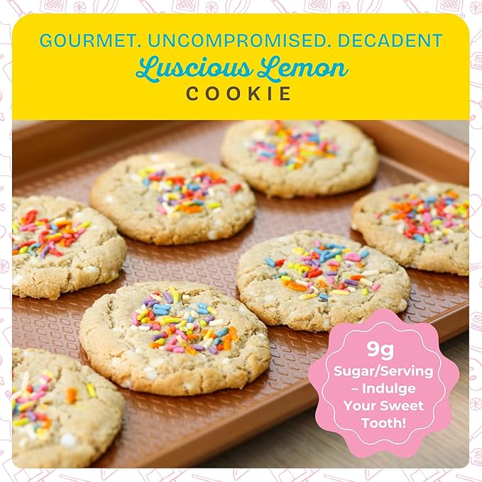 KC Sunshine’s Gluten Free Lemon Cookies (Pack of 6) – Nutritious and Healthy Cookies, Plant Based, Nut Free, Dairy Free, and Vegan | Individually Wrapped, Perfect for Office Snacks and School Snacks