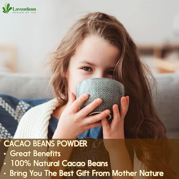 Lavendium 25oz (1.56 lbs) Cacao Powder, 100% Natural & Pure, Unsweetened, Rich Chocolate Flavor, Perfect for Baking & Smoothies No Additives, No Gluten, Vegan