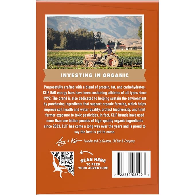 CLIF BAR - Energy Protein Bars - Crunchy Peanut Butter - Made with Organic Oats - Energy Bars - Non-GMO - (15 Pack)