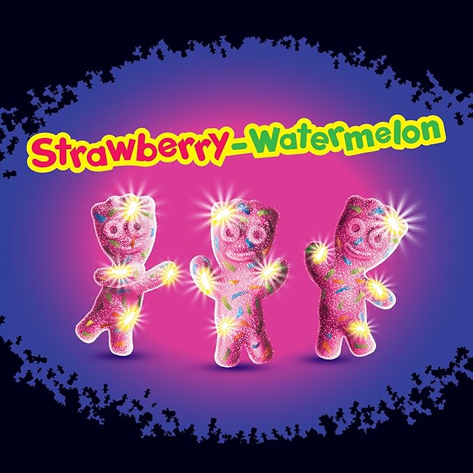 SOUR PATCH KIDS Glow Ups Strawberry-Watermelon Soft & Chewy Candy, Bulk Candy, 12-6.7 oz Bags